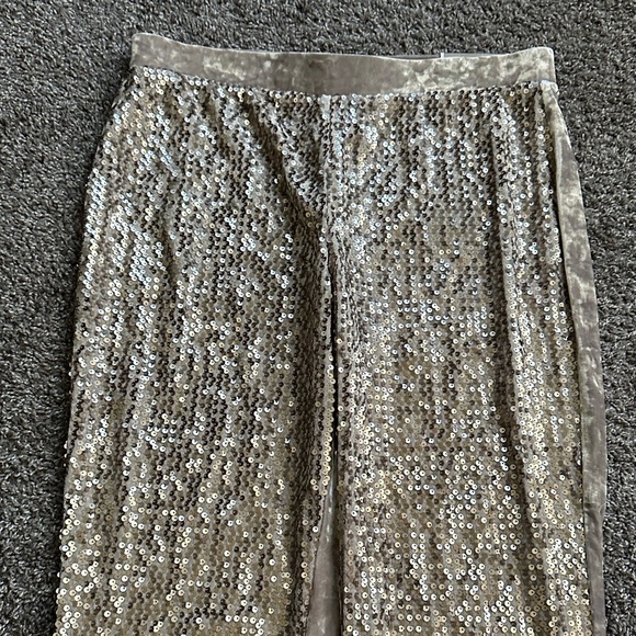 Chico's The Ultimate Fit Sequin/Crushed Velvet Pull on pants size 1.5 - Picture 3 of 11